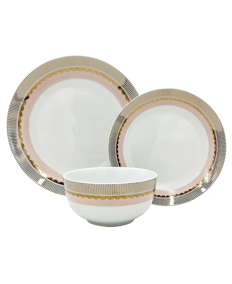 Darbie Angell Golden Charm 12 Pc. Dinnerware Set, Service for 4