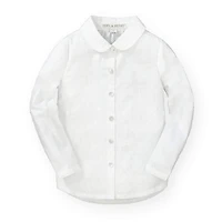Hope & Henry Baby Girls Peter Pan Collar Top