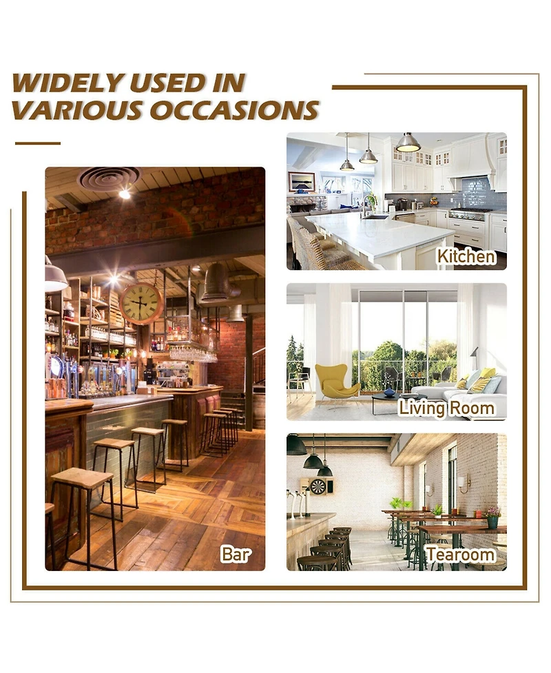 Gymax Set of BarStool 25.5'' Swivel Counter Height Dining Chair with Rubber Wood Legs