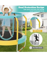 Gouun Mini Trampoline with Enclosure and Heavy-duty Metal Frame