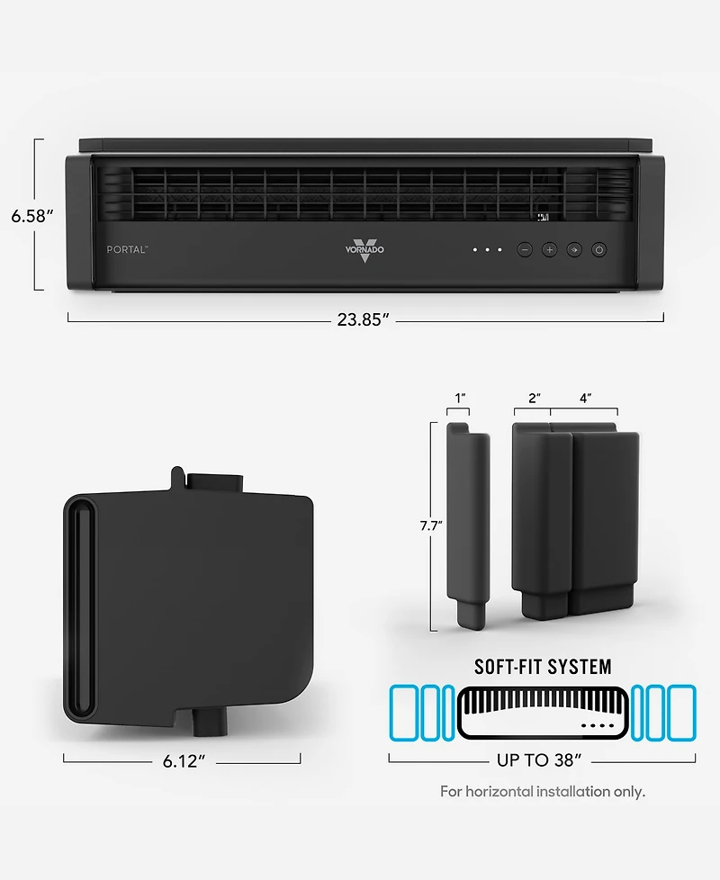 Vornado 6" Portal Window Fan with 3 Fan Speeds and Exhaust Mode