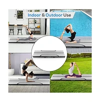 SereneLife 9.8 ft. Floor Tumble Track Mat with Electric Air Pump
