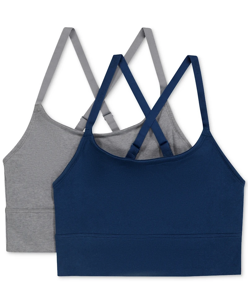 Hanes Women's 2-Pk. Originals Ultimate Longline Bralette DHO104