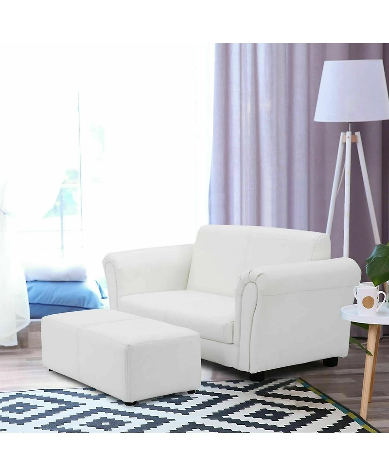 Gouun Soft Kids Double Sofa with Ottoman