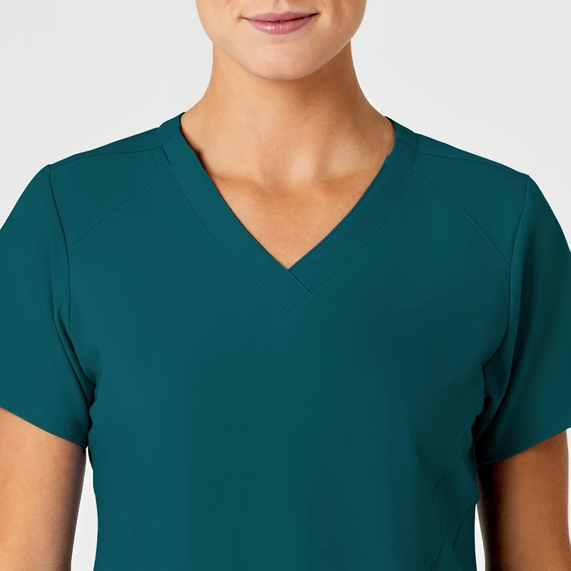 Wink Plus W123 Stylized V-Neck Scrub Top