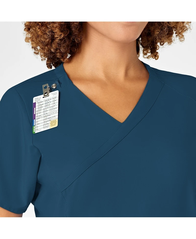 Wink Women's W123 Mock Wrap Scrub Top
