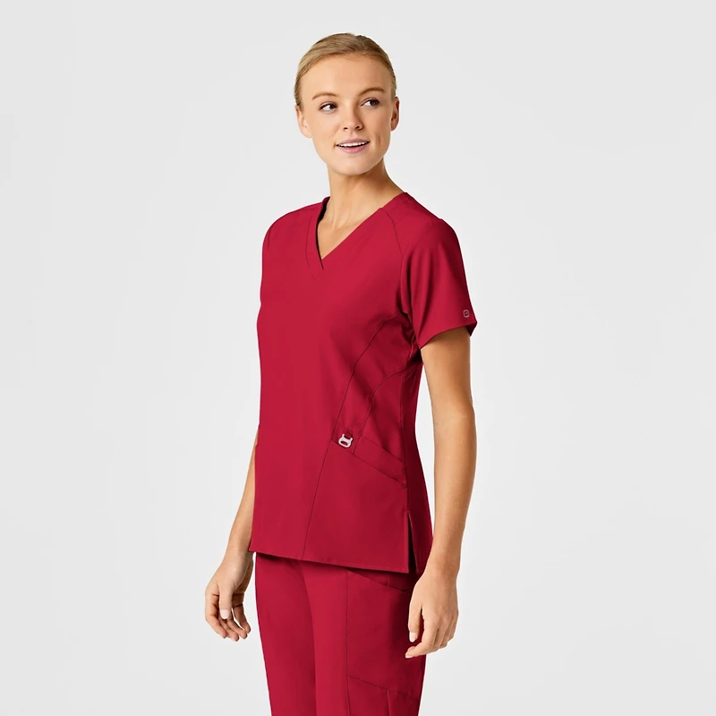 Wink Plus W123 Stylized V-Neck Scrub Top