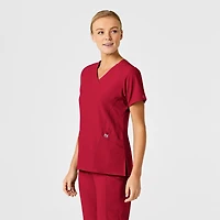 Wink Plus W123 Stylized V-Neck Scrub Top