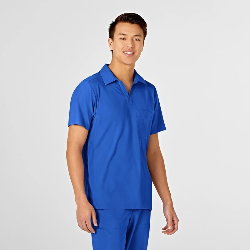 Wink Men's W123 Collar Scrub Top