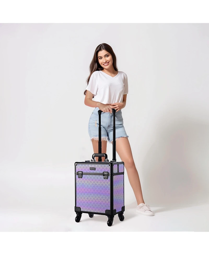 Byootique 3-Piece Makeup Train Cases Cosmetic Organizer Kit Grace ForgetMeNo
