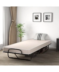 Gouun Rollaway Guest Bed with Sturdy Steel Frame and Memory Foam Mattress Made Italy