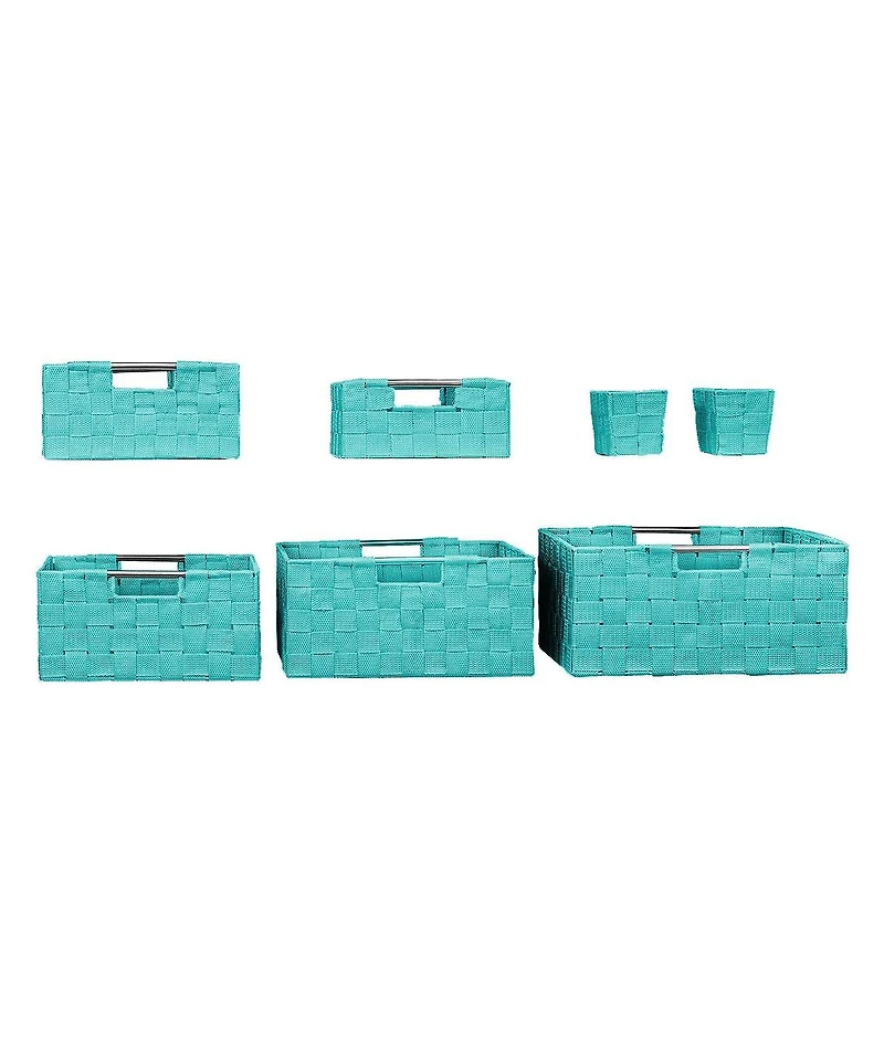 Sorbus 7-Piece Double Woven Basket Bin Set