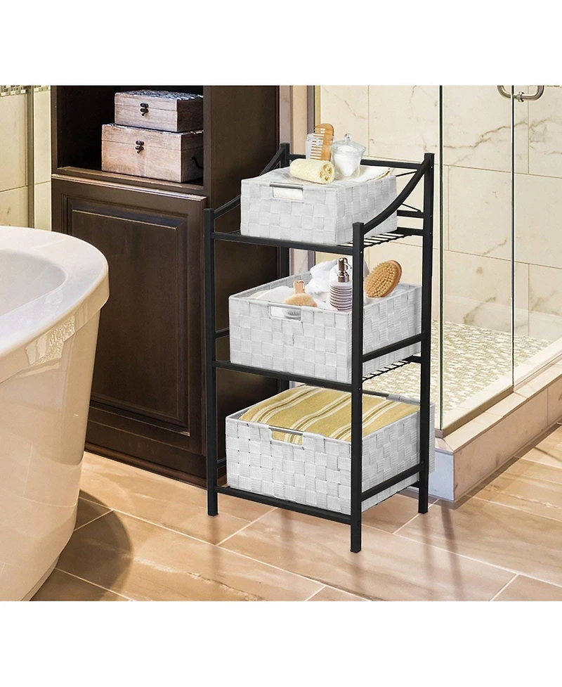 Sorbus 7-Piece Double Woven Basket Bin Set