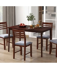 Gouun 48 Inches Mid Century Dining Table for 4 with Rubber Wood Legs