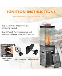 Gouun 41 000 Btu Propane Patio Heater with Metal Hood