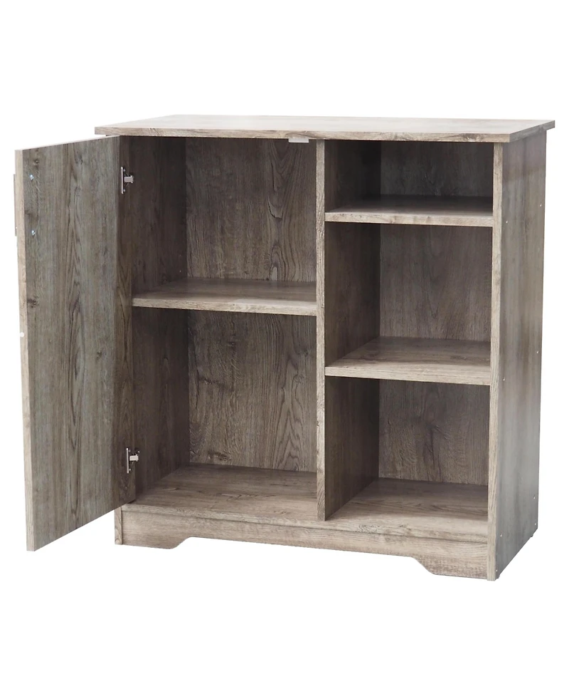 Kings Brand Furniture Verret Accent Storage Cabinet, Oak