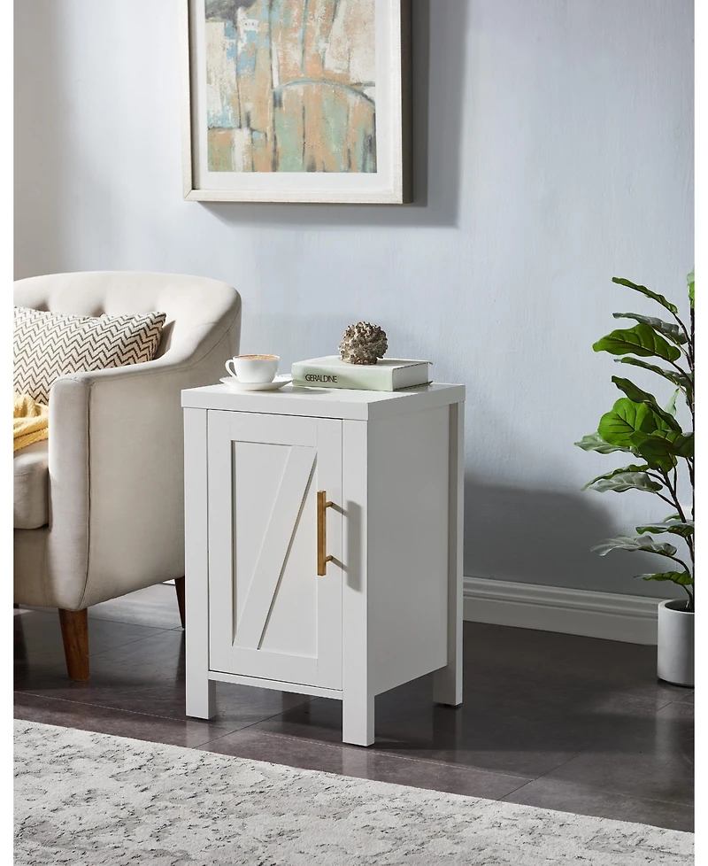 Kings Brand Furniture Sendero Side End Table with Faux Marble Storage Shelves & Gold Metal Frame, Nightstand