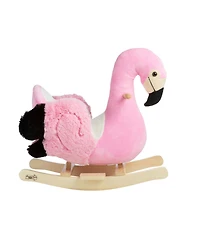 Happy Trails Flamingo Plush Rocking Horse