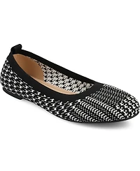 Journee Collection Women's Maryann Knit Round Toe Ballet Flats