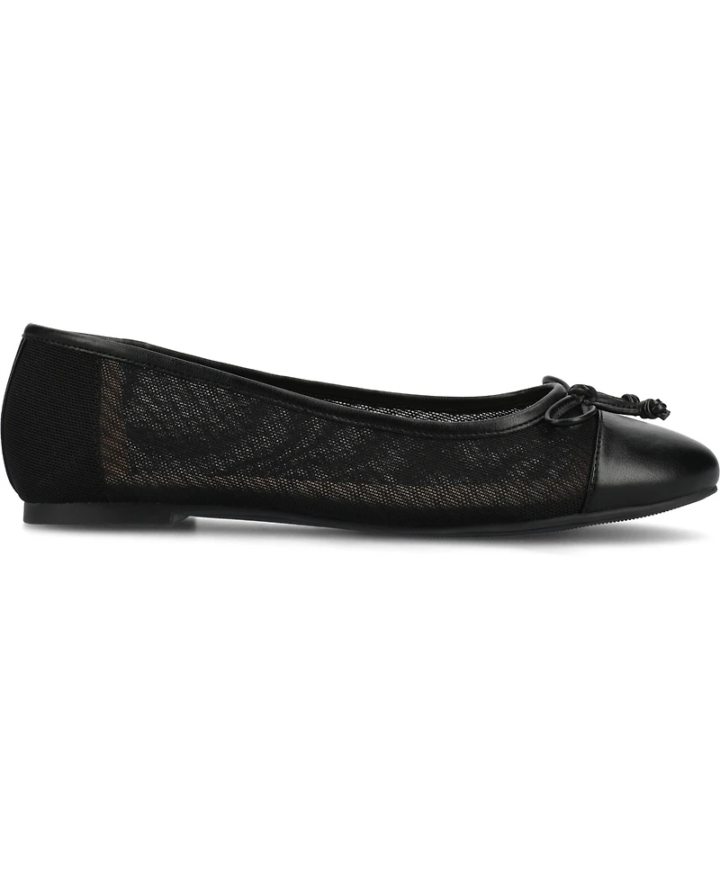 Journee Collection Women's Kaiah Cap Toe Ballet Flats