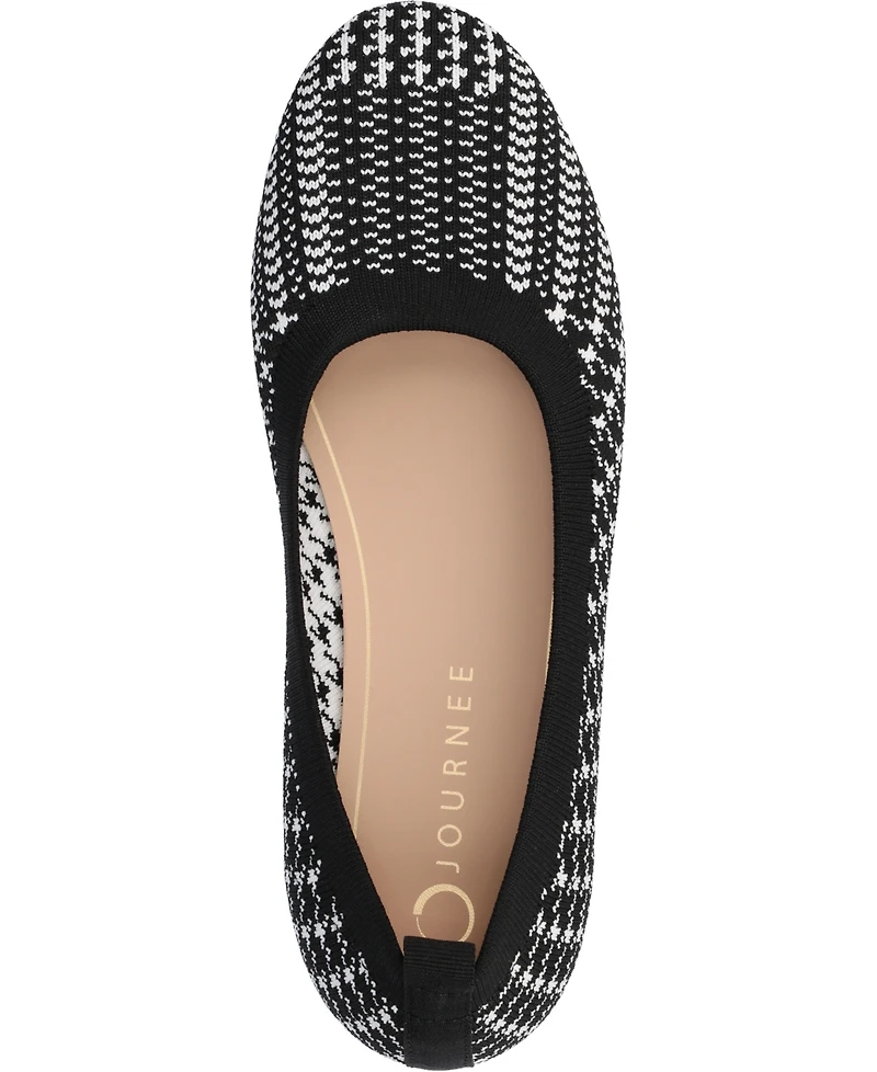 Journee Collection Women's Maryann Knit Round Toe Ballet Flats