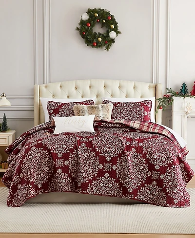 Southshore Fine Linens Christmas Carol 5-Pc. Holiday Quilt Set, King/California King