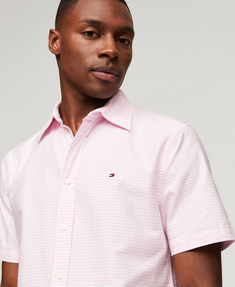 Tommy Hilfiger Men's Cotton Heritage Gingham Short-Sleeve Oxford Shirt