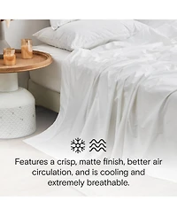 Doz by Sijo Doz 100% Gots Certified Organic Percale Cotton Sheet Set, Hotel Crisp Cool, Breathable