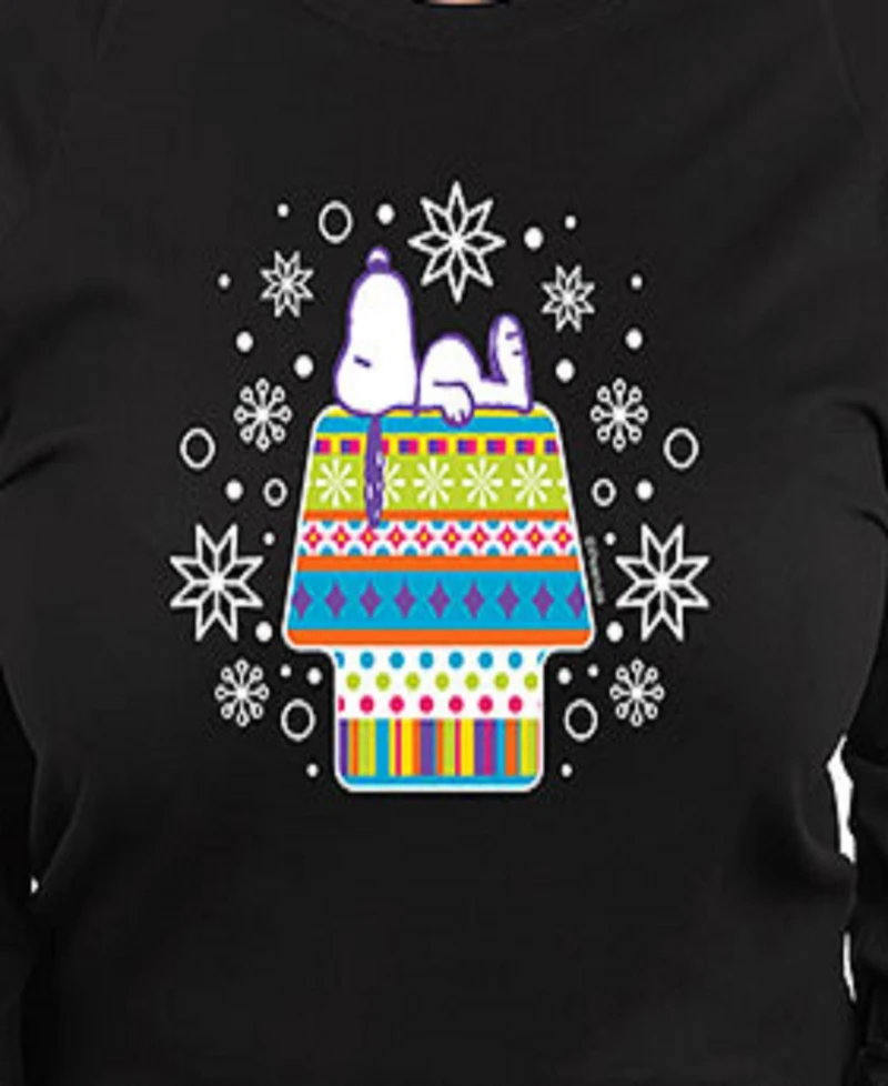 Hybrid Apparel Plus Peanuts Snoopy House Graphic Pullover Top
