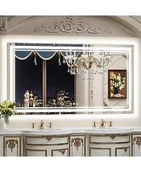 keonjinn Led Bathroom Mirror with Frontlit and Backlit