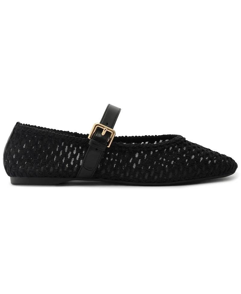 Arezzo Women's Abby Woven Ballet Flats