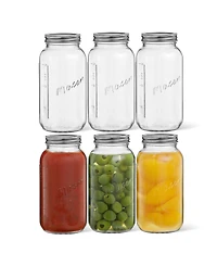 JoyJolt Regular Set of 6 Mason Jars with Airtight Lids