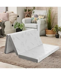 Gouun 4 Inch Tri-fold Cool Gel Memory Foam Mattress-Queen Size