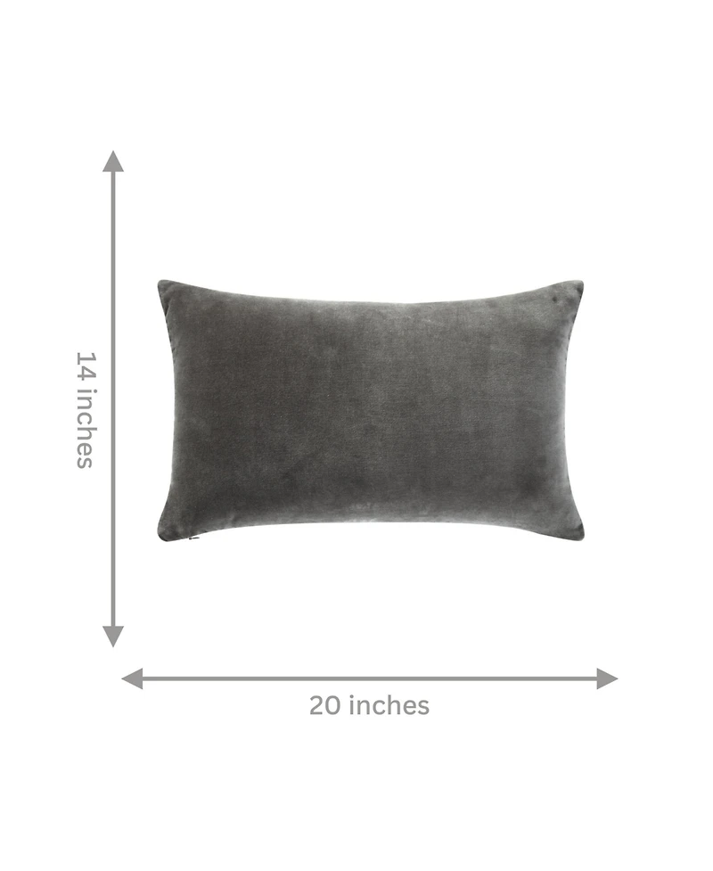 Ihi Home Stella Plush Velvet Decorative Pillow Cover, 14" x 20"