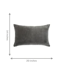 Ihi Home Stella Plush Velvet Decorative Pillow Cover, 14" x 20"