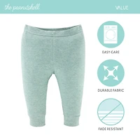 The Peanutshell Baby Boy & Girl Pants, 5-Pack, Soft Heather Neutrals