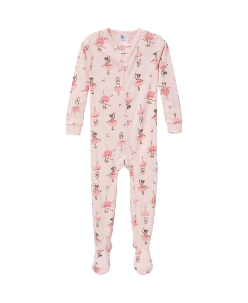 Gerber Baby Girls' Snug Fit Footed Pajamas, -Pack
