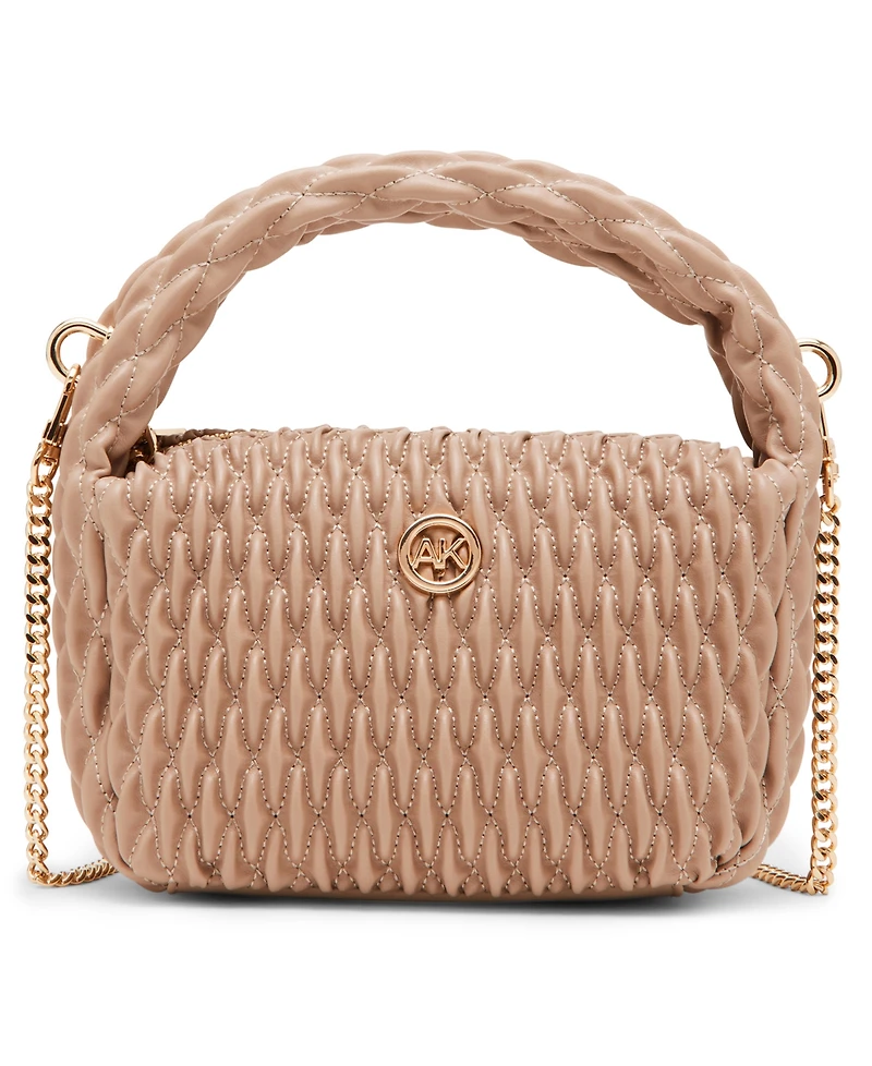 Anne Klein Rounded Ruched Small Crossbody Bag