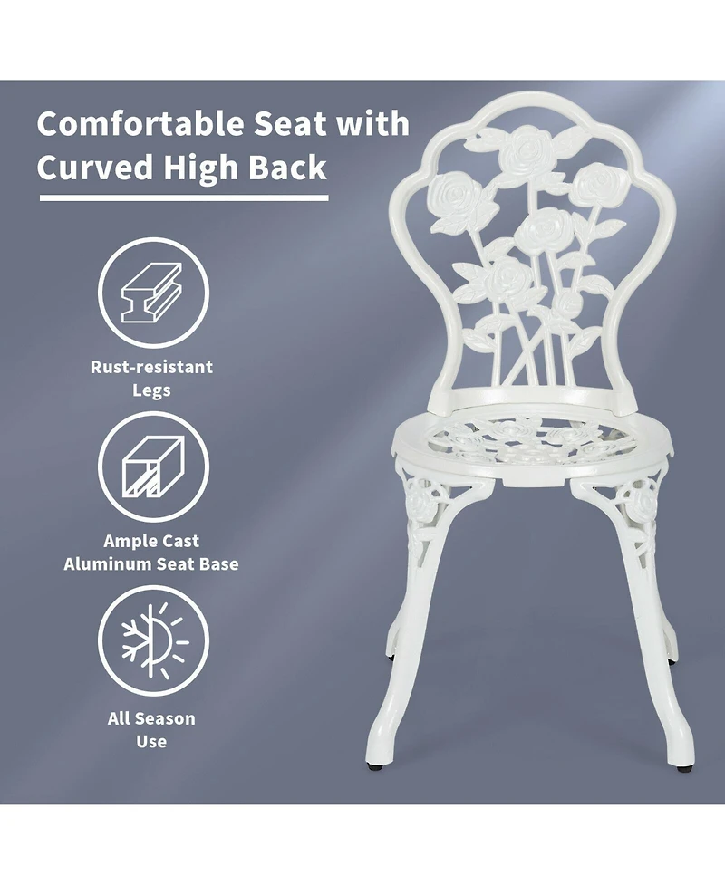 Gouun Outdoor Cast Aluminum Patio Furniture Set with Design