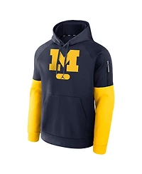 Jordan Men's Navy Michigan Wolverines Fitness Performance Pullover Hoodie