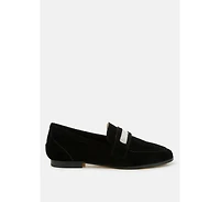 New Ode Rhinestone Penny Strap Loafers