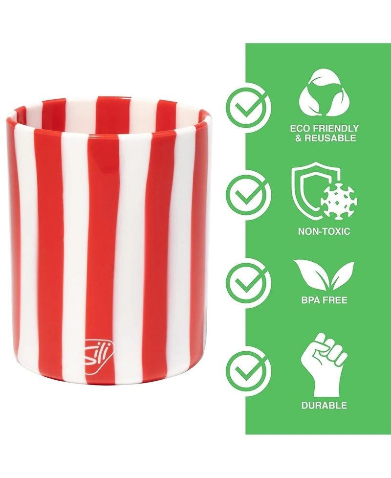 Rocks Glasses 12oz: 2 pk - Peppermint & Poinsettia