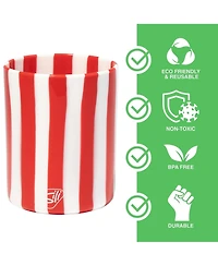 Rocks Glasses 12oz: 2 pk - Peppermint & Poinsettia