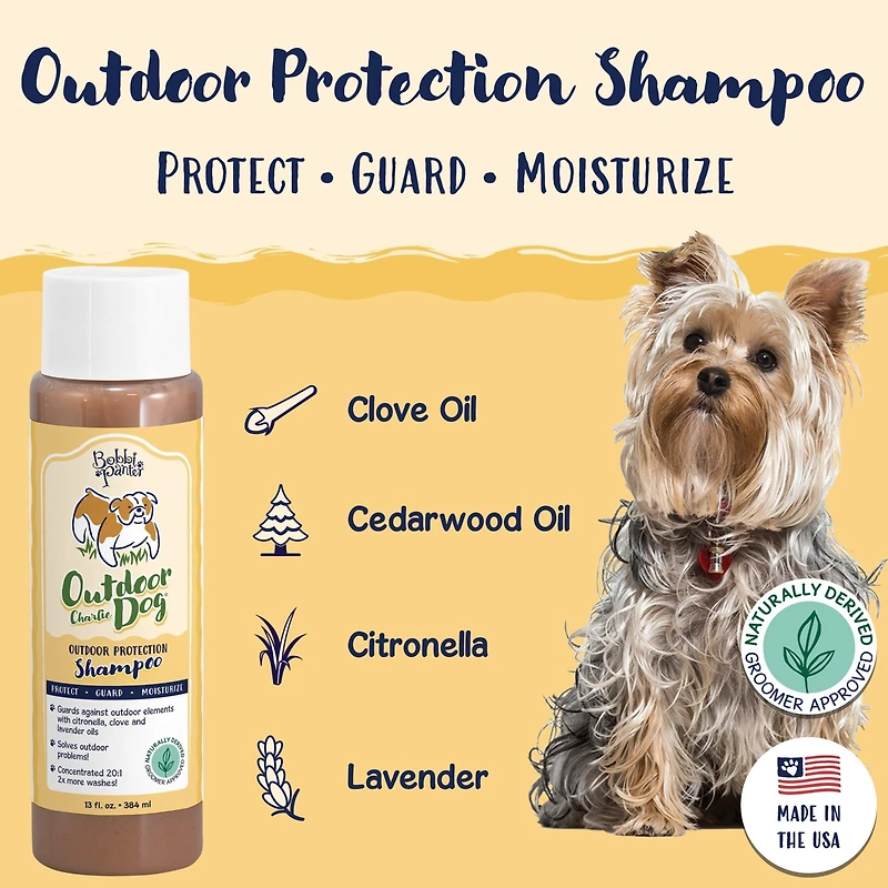 Bobbi Panter (Professional) Signature Outdoor Dog (Charlie Dog) Shampoo Clove Oil, Lavender Oil, Cedarwood Oil