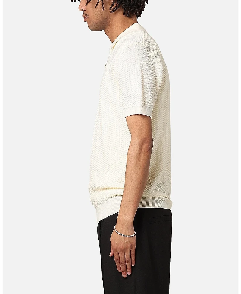 Xxiii Herringbone Quater Zip Polo Shirt
