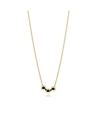 Non-Tarnishing Gold Filled Dainty Chain with Three 6mm Gold Filled Beads Necklace