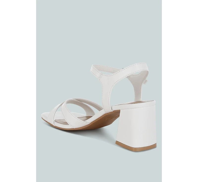 Edessa Square Toe Block Heel Sandals