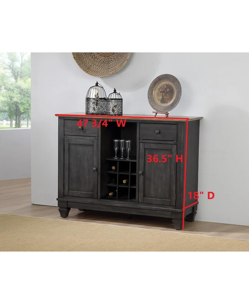 Kings Brand Furniture Alleyton Console Table, Charcoal