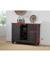 Kings Brand Furniture Alleyton Console Table, Charcoal