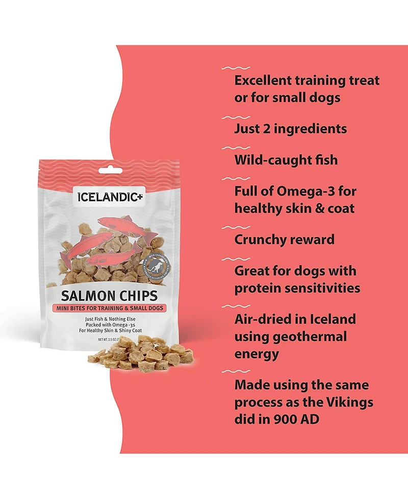 Mini Fish Chips: Salmon - Dog Treat 2.5oz